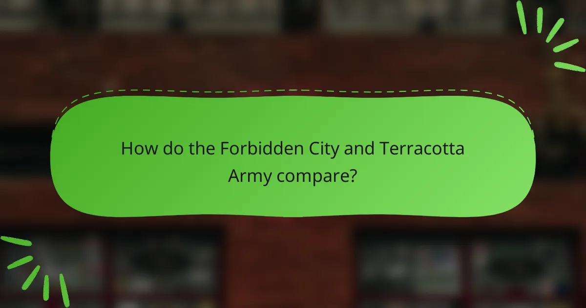How do the Forbidden City and Terracotta Army compare?